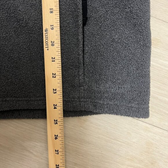 LL Bean Fleece Men’s Gray Sweater Full Zip Outdoor Fluffy Camping Fall Winter - Picture 6 of 6